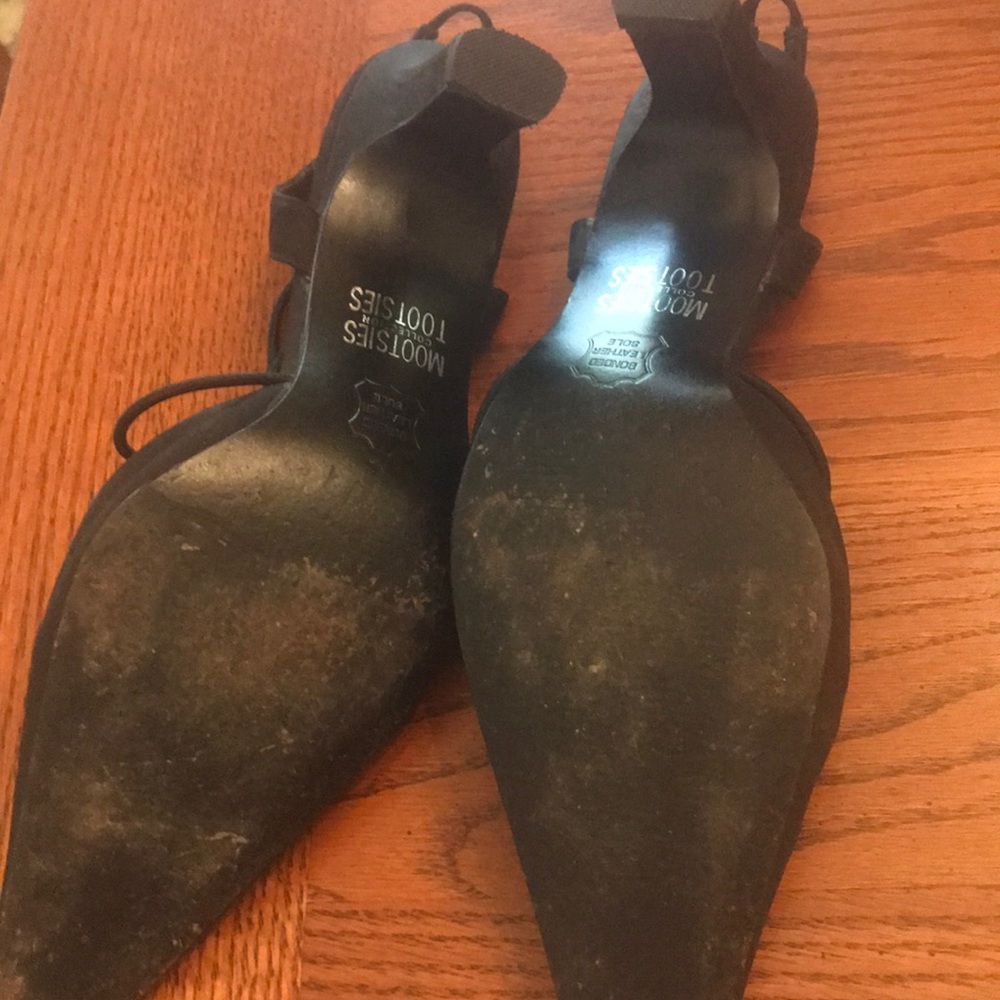 Mootsies Tootsies collections black satin shoes -9 - Picture 4 of 5